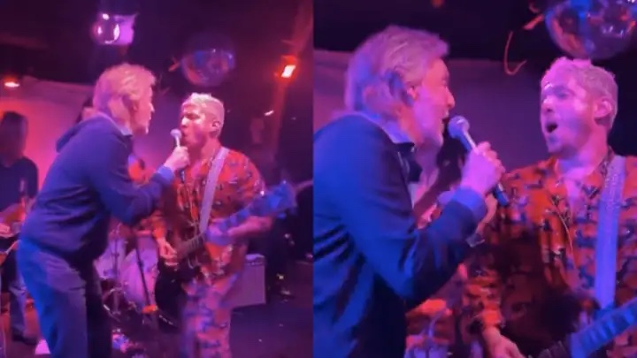 Paul McCartney y Chad Smith tocan en un bar