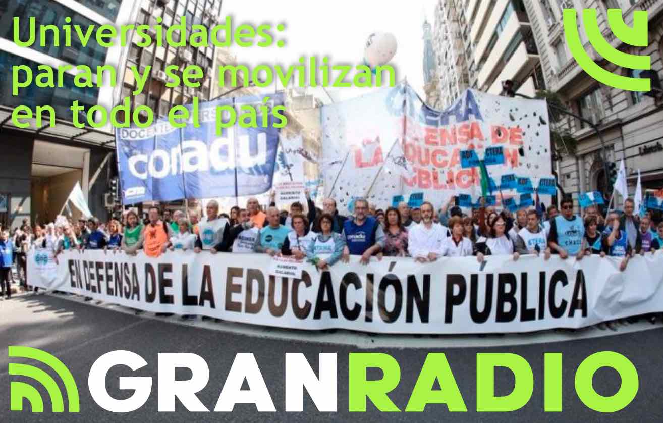 Universidades paran y se movilizan en todo el país